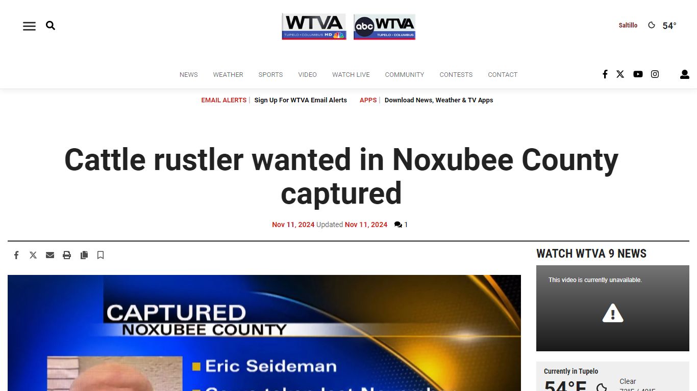Cattle rustler wanted in Noxubee County captured
